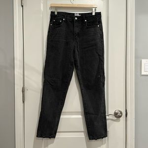 Princess Polly Women’s Black Straight Leg Denim Size 8